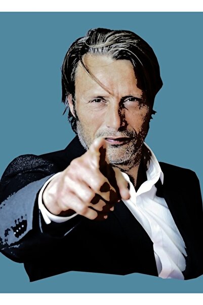 Universal Δανός ηθοποιός Μαντς Μικέλσεν που δείχνει σε εσάς, Ξύλινη διακοσμητ...