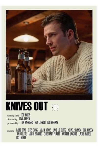 Universal Knives Out Alternatif (1) Poster decorativ din lemn