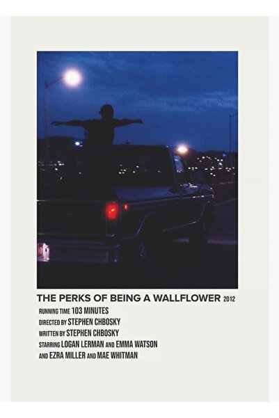 Universal The Perks Of Being A Wallflower Movie Tablo Ahşap Poster Dekoratif