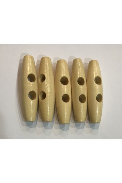 Öztürk Wooden Shepherd Button. 5cm Pkt of 5. Natural
