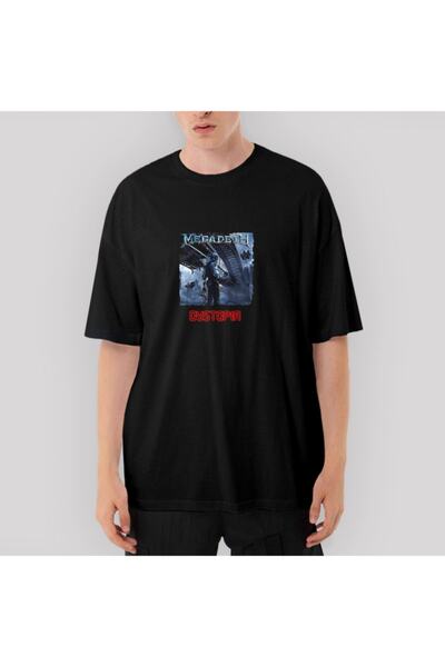 Z zepplin Μαύρο μπλουζάκι Megadeth Dystopia oversized