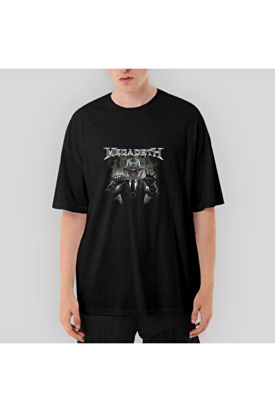 Z zepplin Tricou negru supradimensionat Megadeth Rust In Peace 2