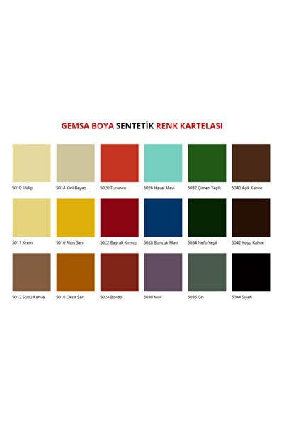 GEMSA BOYA Gemsa Antimel Antipaslı Son Kat Boya Solvent Bazlı 17 Kg Altın Sarı