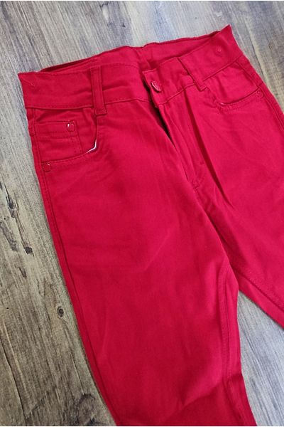 Çello mello Boy's Red Lycra Gabardine April 23 Pants