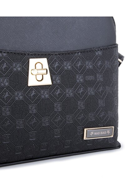 By Hakan Nas Bag-933 Поло з візерунком, сумка через плече, жіноча сумка, чорна