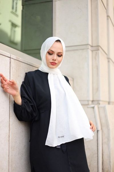 asellina شال لوسيانا قطن جاز أبيض