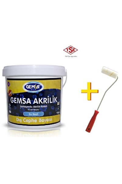 GEMSA BOYA Gemsa Akrilik Dış Cephe Boyası Su Bazlı 10 Kg Gül Suyu