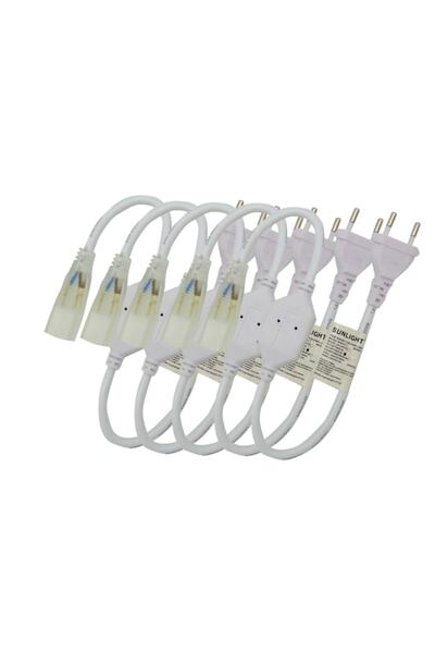 Sunlight 3 Çip Dış Mekan Hortum Şerit Led Işık Fişi 220 Volt 5 Adet