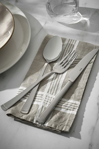 Hisar Marmaris 18 Piece Steel Fork Spoon Knife Set