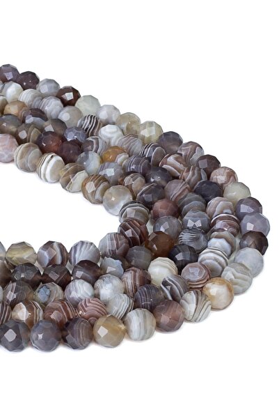 Dünya Doğal Taş Piatra de agat Botswana tăiată cu fațete de 8 mm