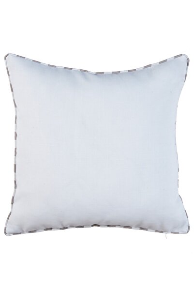 caka home design Throw Pillow Cover with Piping (Ecru)