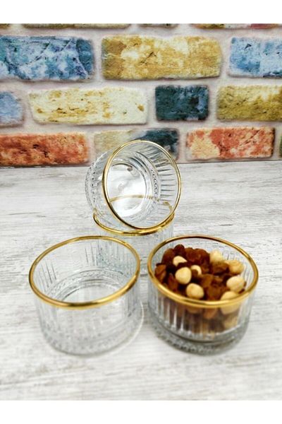 Paşabahçe Elysia Bowl 530038 - Gilded Set of 4