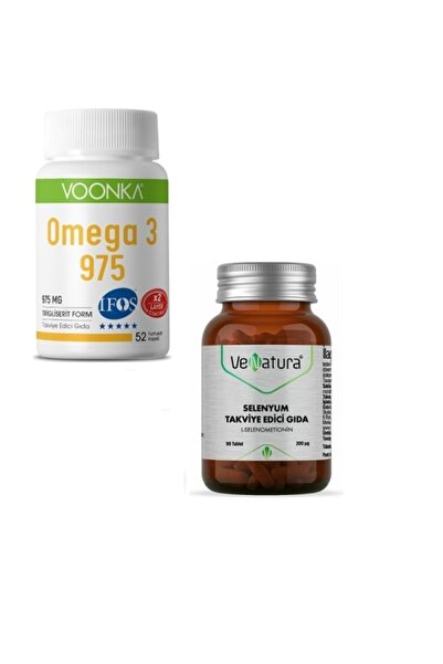 VeNatura Omega 3 (epa, Dha) 975mg 52 Kapsül+yetişkinler Için Selenyum (200 mg...