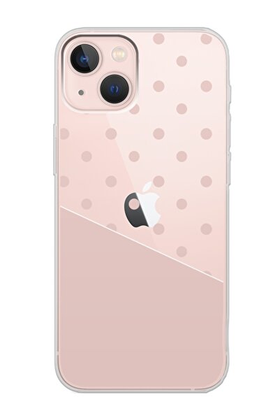 Spoyi Iphone 13 Çizgi Puantiye Tasarımlı Şeffaf Telefon Kılıfı
