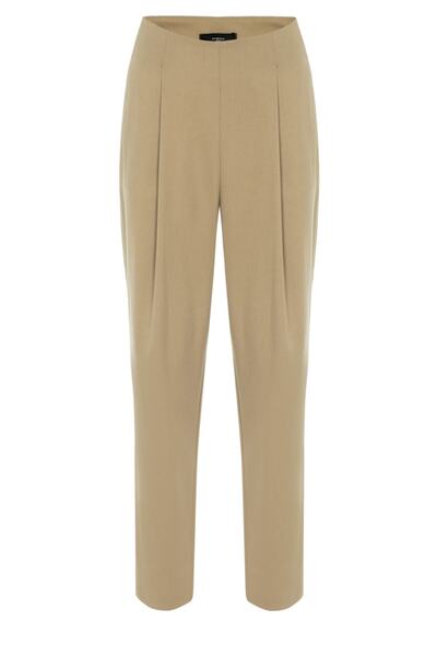 UTOPIAN Regular Fit Boru Paça Pantolon-koyu Bej