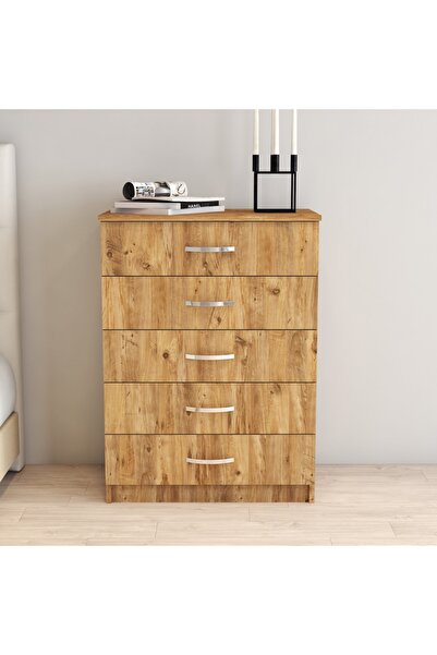 Tanmob Şifonyer 5 Çekmeceli Çam - Sfy0202