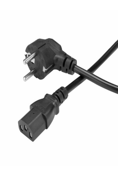 S-LINK Lüks Power Kablo Siyah 50 cm Yarım m 3x0.5mm Güç Kablosu