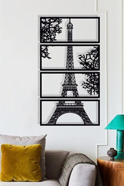 AVMmarketim Paris Eyfel Kulesi Tablosu Ahşap Dekoratif Duvar Tablosu