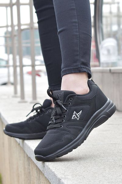 XStep Negru - Pantofi sport ortopedici cu talpă ultra ușoară, mers zilnic, alergare