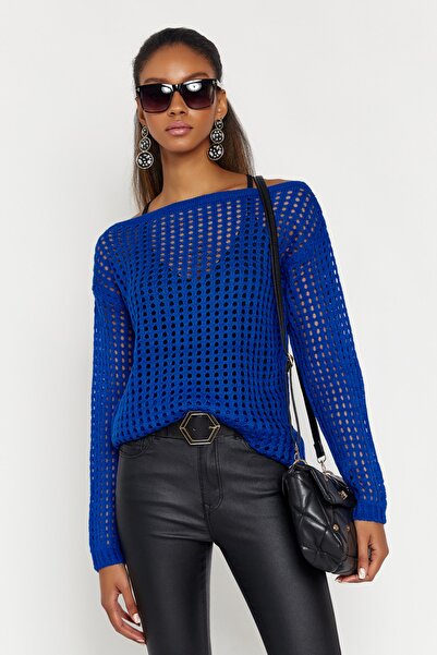 Hopoi Pulover din plasă Saks pentru femei 40034