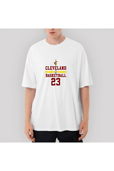 Z zepplin كليفلاند كرة السلة تي شيرت أبيض كبير الحجم