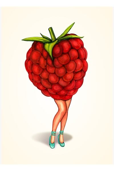 Universal Βάση για φρούτα - Ξύλινη διακοσμητική αφίσα με εικόνα κοριτσιού με ...