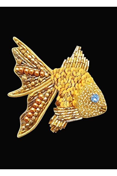 Universal Gold Fish Metal Design Painting Wooden Poster Decorative