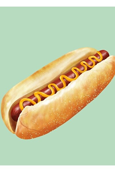 Universal Διακοσμητική ξύλινη αφίσα με σχέδιο Χοτ Ντογκ