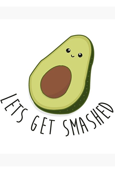 Universal Haydi Parçalanalım - Avokado Tablo Ahşap Poster Dekoratif