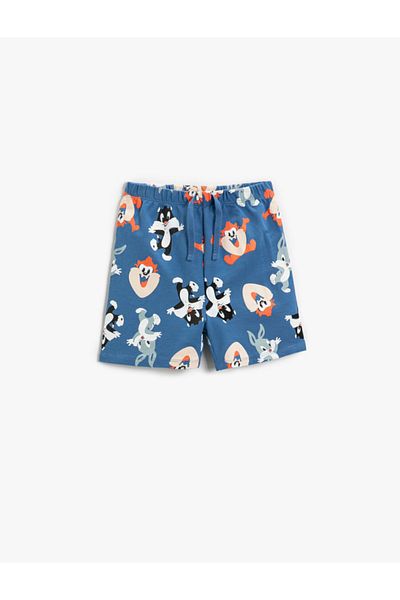 Koton Walt Disney Cartoon Characters Printed Licensed Shorts Cotton
