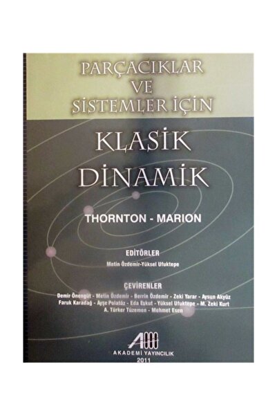 KR Akademi Yayınları Parçacıklar Ve Sistemler Için Klasik Dinamik