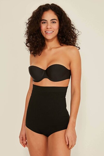 Emay Kadın Siyah Lohusa Toparlayıcı Slip Külot Korse