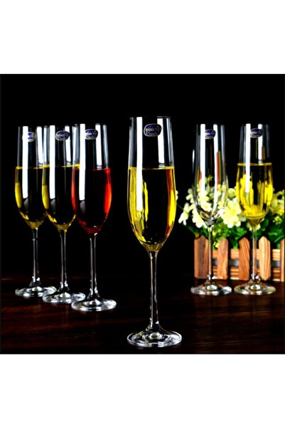 BOHEMİA CRYSTALITE Banquet 6 Lı 220 Ml.kristal Ayaklı Bardak