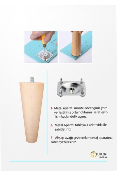 turanahşap koltuk ayağı sehpa ayağı-baza ayağı-mobilya ayağı- ahşap ayak- Uzunluk:12 cm çap:5.5 cm / 12 li set