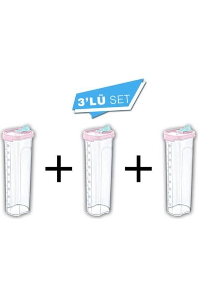 BİODATA Sıvı Yağlık Ölçekli 1 Lt Plastik 3'lü Set