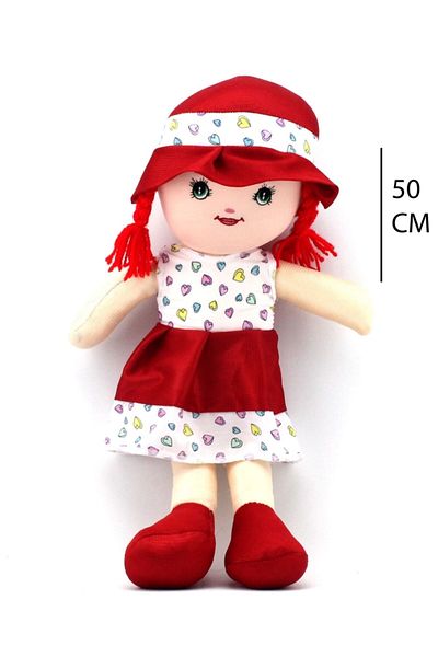 BURDANEVE Doll in Red Dress Doll (50 Cm)