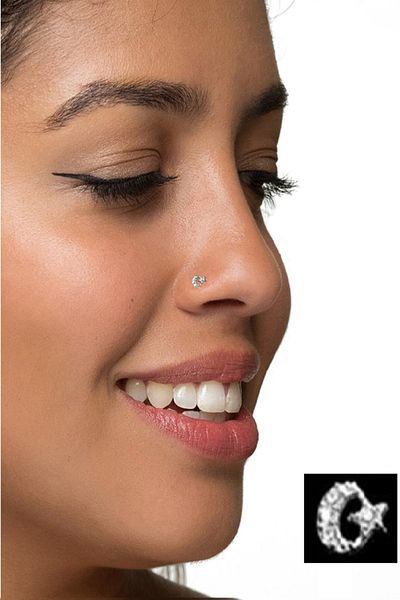 Skin colored nose stud new arrivals