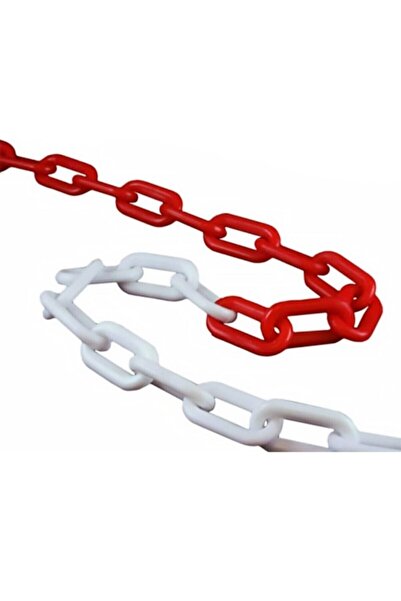 ŞENEL Yapı Market 8 Mm Kırmızı Beyaz Plastik Zincir 1 Metre (2 Adet = 2 Metre...