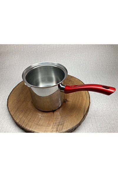 ÜZÜM ÇELİK Cezve - Sütlük Cezve - Yumurta Haşlama Cezvesi - 12 Cm- Paslanmaz Çelik Cezve