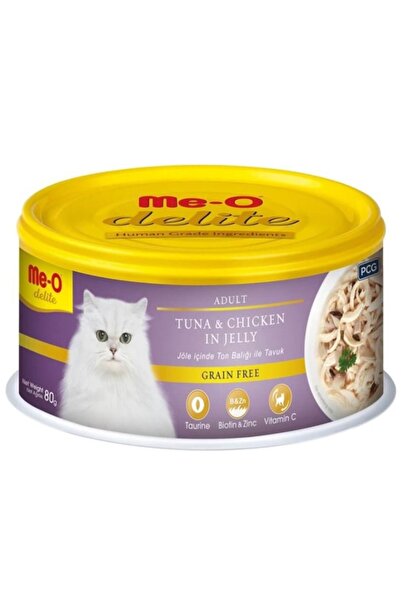 me-o Delite Jöle Içinde Ton Balıklı Ve Tavuklu Tahılsız Yetişkin Kedi Konserv...