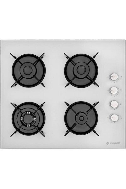 Eminçelik Ec-ah 1240 Sw Wg60 Beyaz Ankastre Cam Ocak