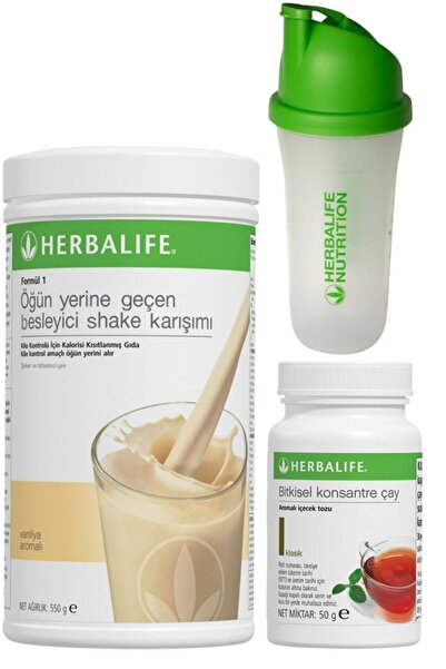 Herbalife Vanilyalı Shake + Klasik Çay + Shaker Seti