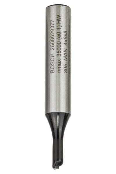 Bosch - Standard Seri Ahşap Için Tek Oluklu, Sert Metal Düz Freze Ucu 8*4*51 Mm