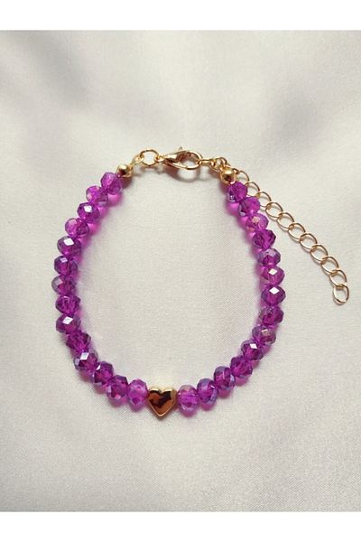 Nuvole Bianche Accessory Dark Purple Crystal Bead Bracelet