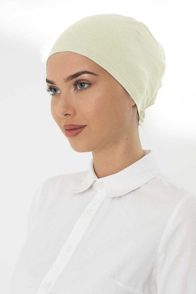 Shalista Buy 4 Pay 3 Ecru Plain Combed Cotton Bonnet