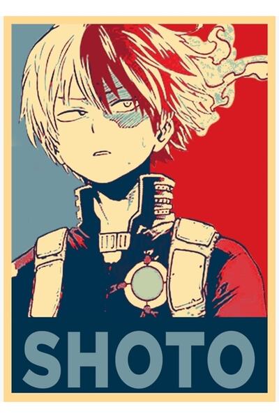 Universal Шото Тодороки Настолен дървен декоративен плакат  "Надежда "