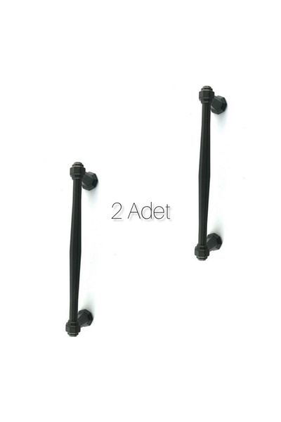ARON (2 PCS) Column Handle (MATT BLACK) TV Unit Nightstand Dresser Console Kitchen Cabinet Door Handle 128mm