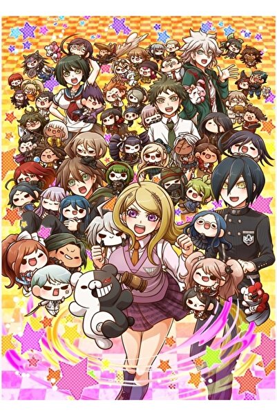 Universal Danganronpa - Makato Hajime Kaede Nagito Tablo Ahşap Poster Dekoratif