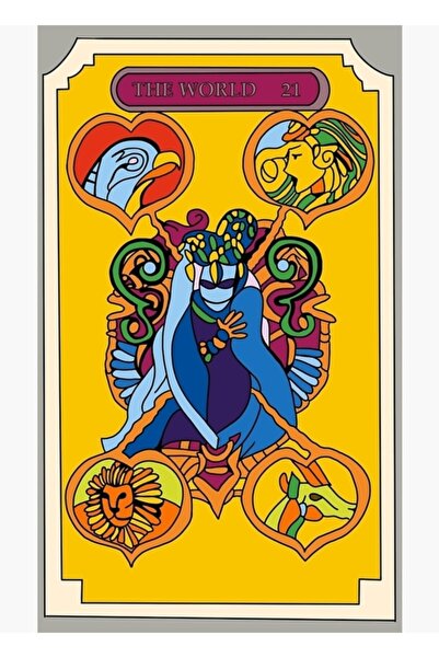 Universal Dünya Jojo Tarot Kartı - Hd Tablo Ahşap Poster Dekoratif