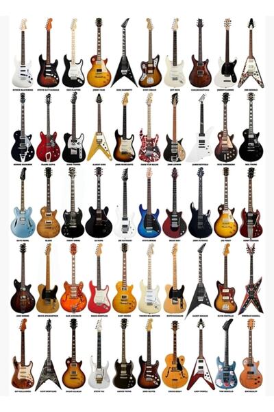 Universal Gitar Efsaneleri Tablo Ahşap Poster Dekoratif